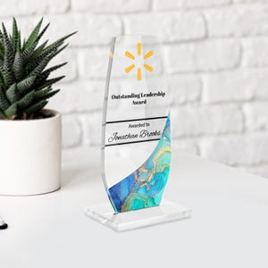 Personalized Clear Award Plaque | Trophy Award | Corporate Trophy Award | Custom Award | Award