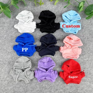 Custom Doll Pullover Hoodie, Doll 15 CM 17 CM Hoodie, Personalized Text Logo Hoodie, Cute Doll Top Hoodie Clothes