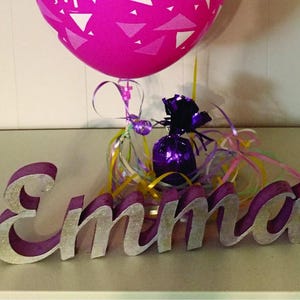 Party decoration, Styrofoam custom name, 3D name gold glitter, Foam letters name
