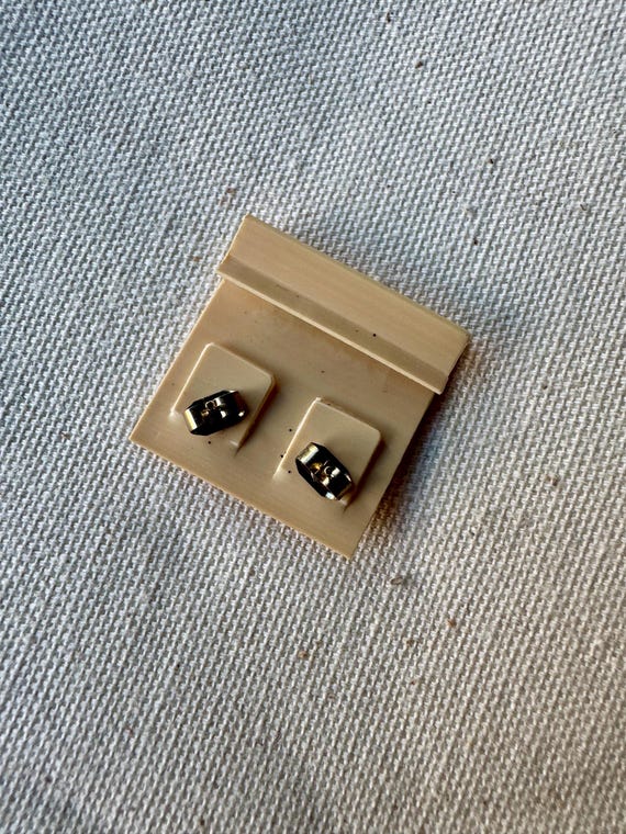 Tiny Gold Bow Stud Earrings - image 4