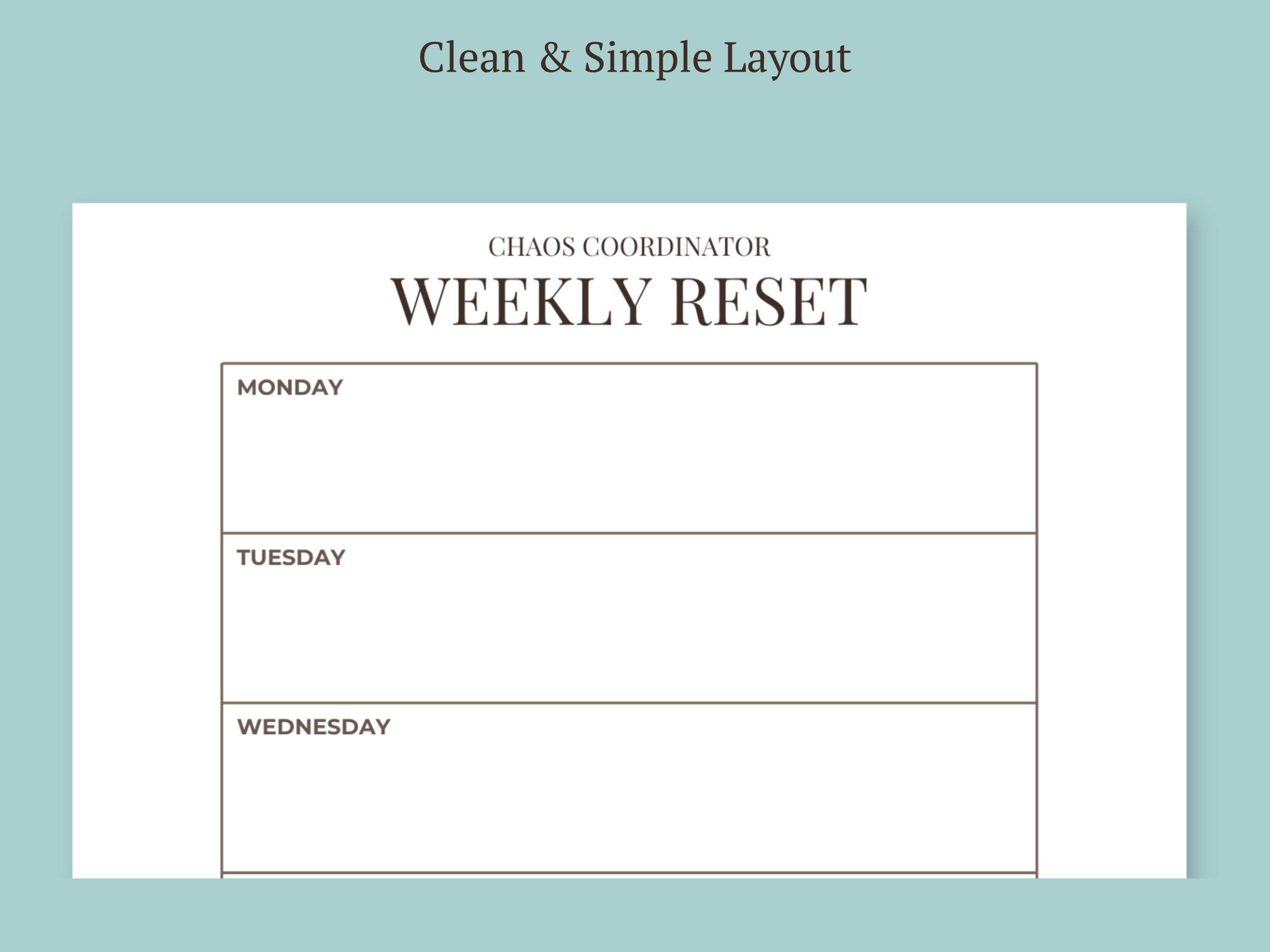 Printable Planner Bundle | Weekly Reset Planner, Brain Dump, to Do List ...