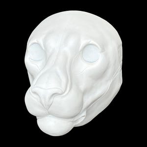 Realistic large feline resin head base / ideal for lion tiger leopard fursuit and cosplay mask