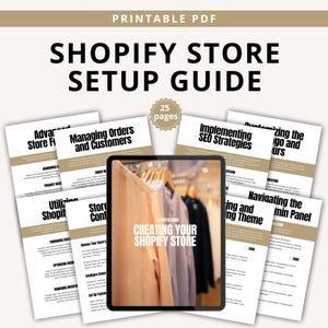 Guía de configuración de tiendas Shopify: Planificador de negocios de comercio electrónico (descarga digital)