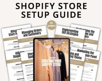 Shopify Store Setup Guide: Ecommerce Business Planner (Digital Download)