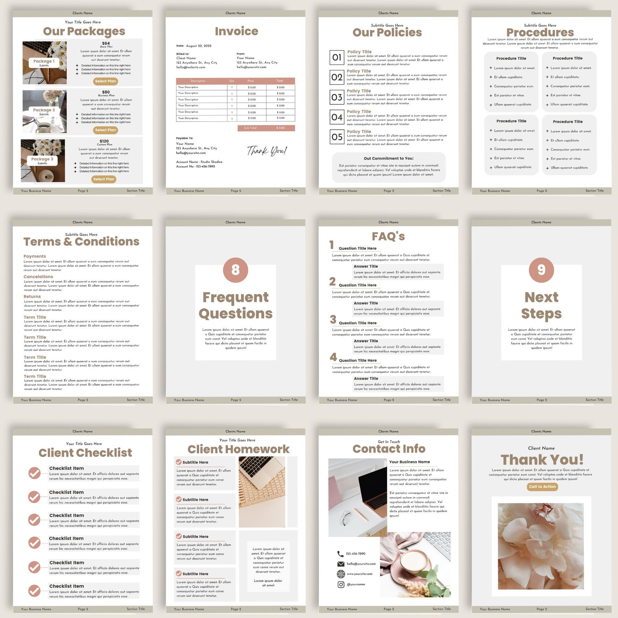 Client Onboarding Welcome Packet: 30+ Canva Templates - Etsy