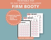 30-Day Booty Workout Challenge: Home Fitness Plan (Printable & Digital Sizes