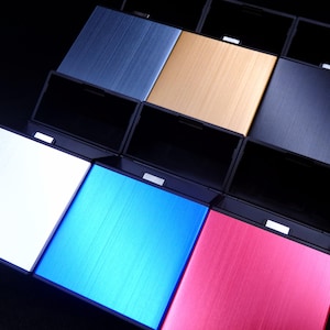 Elegante portasigarette per 20 sigarette di dimensioni normali/king size, scatola per sigarette, portasigarette in metallo, regalo per papà, impermeabile