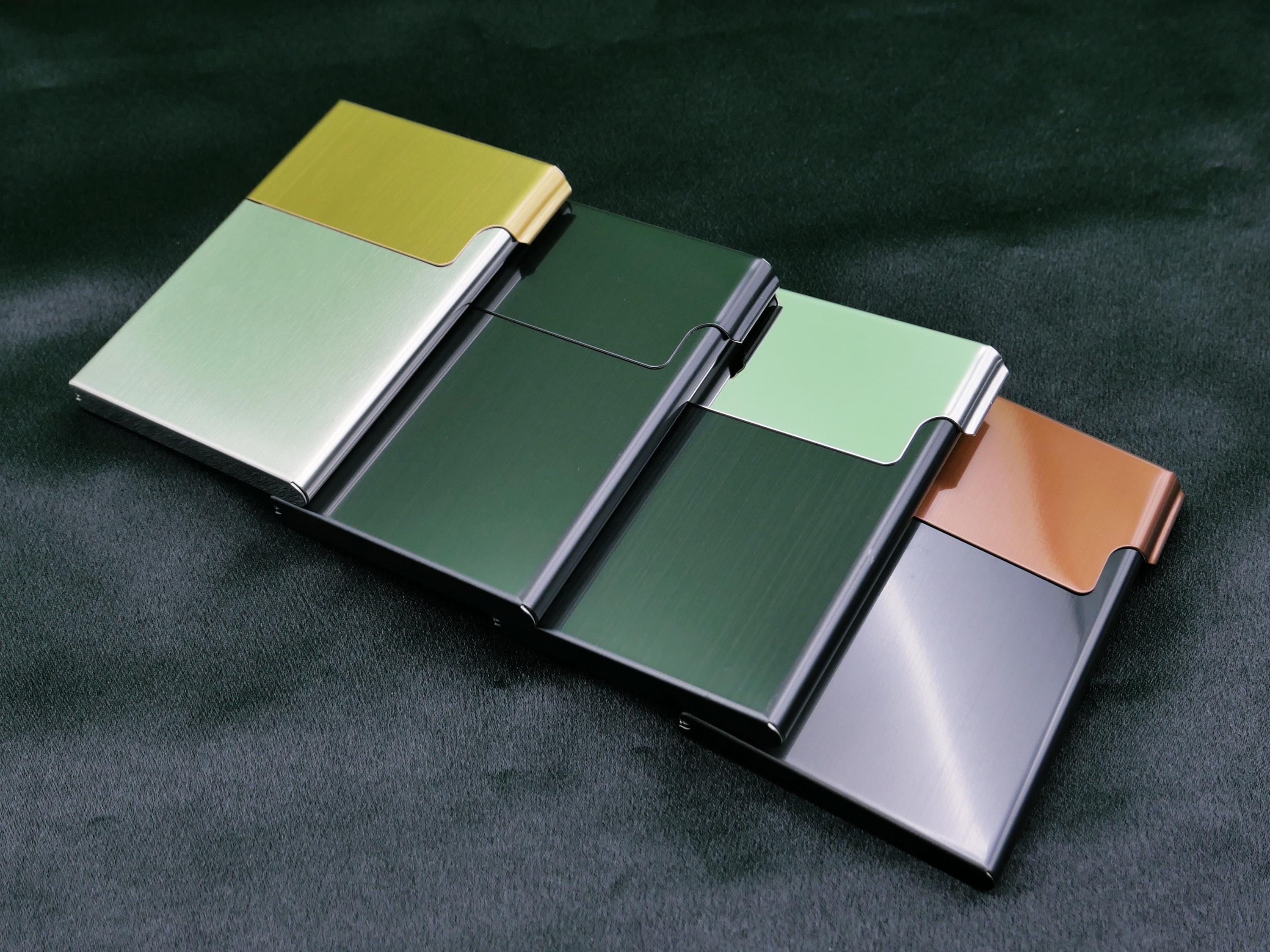 Metal Cigarette Case for 9 Regular/King Size cigarettes, It can also serve as a card case, Cigarette Box, Metal Cigarette Holder,Father Gift