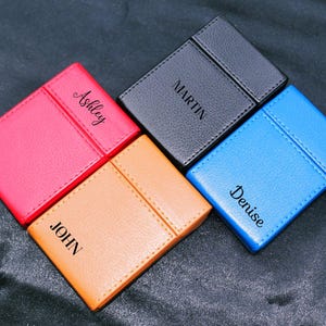 Portasigarette in pelle personalizzato per 20 sigarette Super Slim / Slim, scatola per sigarette, portasigarette in pelle, minimalista, elegante