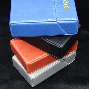 Portasigarette in pelle personalizzato per 20 sigarette di formato normale/king size, scatola per sigarette, portasigarette in pelle, minimalista, elegante