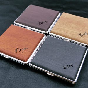 Portasigarette in pelle personalizzato per 20 sigarette Super Slim / Slim, scatola per sigarette, portasigarette in metallo, minimalista, elegante