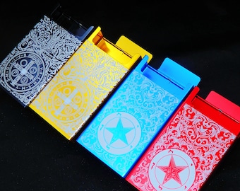 Metal Cigarette Case for 20 Regular/King Size cigarettes, Cigarette Box, Metal Cigarette Holder, Father Gift