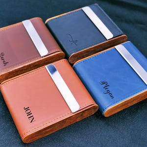 Portasigarette in pelle personalizzato per 20 sigarette Slims/Super Slims, scatola per sigarette in legno massello, portasigarette in pelle, minimalista