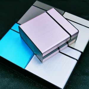 Portasigarette di grande capacità per 40 sigarette di formato normale/king size, scatola per sigarette, portasigarette in metallo, regalo per papà, impermeabile