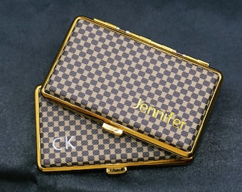 super king cigarette case SUPER KING Size Cigarette Case Leather Effect With Sparkle for 12-14  Cigarettes