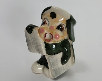 Newsboy Bug Figurine - Japan - Porcelain - Vintage