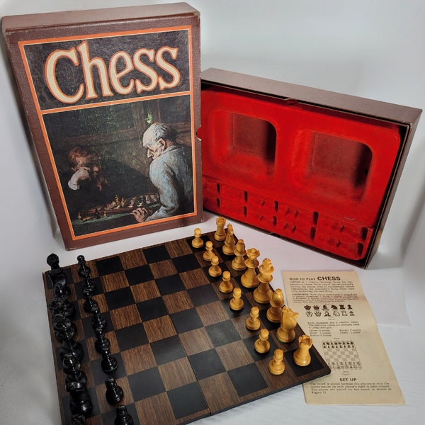 3M Bookshelf Classic Chess Set - 1970's Vintage