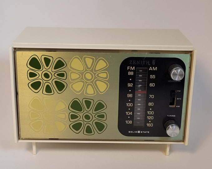 Vintage Zenith Flower Power AM FM Radio - Etsy