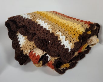 Vintage Granny Afghan Crochet Throw Blanket