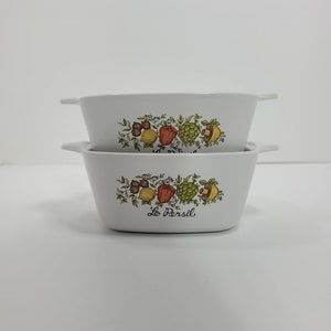 2 small Spice of Life Casserole dishes - P-43-B - Le Persil - 700ml -  Corningware - Vintage