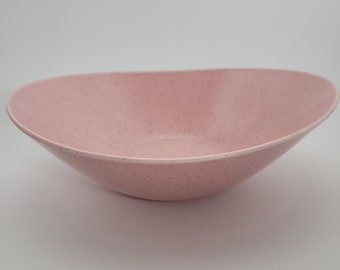 Vintage Vernonware Tickled Pink Oval Serving Bowl Mid Century