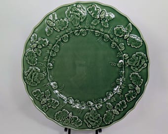 Bordallo Pinheiro Turkey Green Servicr Platter - Serving Plate - Portugal - Vintage