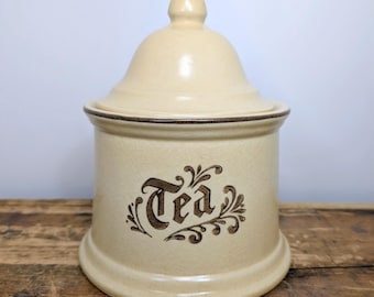 Pfaltzgraff Village Tea Canister - Tapered - Stoneware - Vintage Kitchen Decor