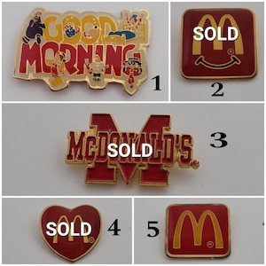 Vintage McDonald's Enamel Pins 49 To Choose From