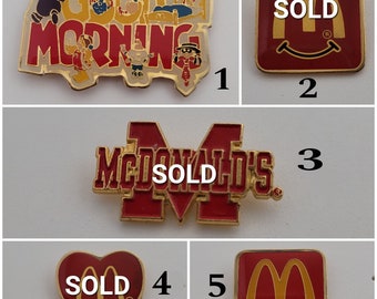 Vintage McDonald's Enamel Pins 49 To Choose From