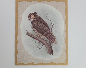 Wooden Owl Wall Plaque by Wintermute - Wall hanging Decor - Rustic Cabin - 70s - Woodsy Art - Vintage