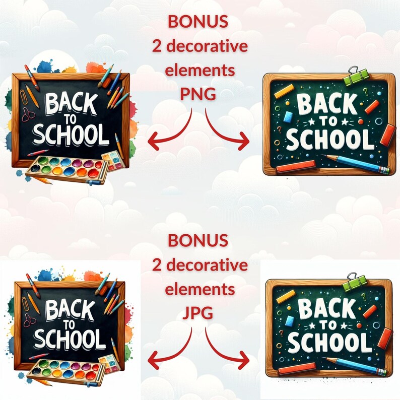 14 Watercolor Cartoon Back to School Animals Clipart Bundle, Cute ...