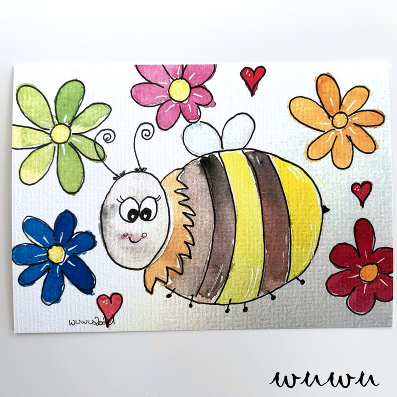 Bee Greeting Card Spring image 3