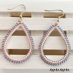 Earring Summer Spring Glass Beads Statement inspired by Miguel Ase's Valentine's Day #1 Pastel dreams