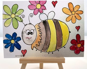 Bee Greeting Card Spring