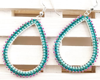 Earring Summer Spring Glass Beads Statement inspired by Miguel Ase's Valentine's Day