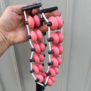Roller massager, Muscle roller, Massage Tool with Handles, Relaxation roller, Circulation Booster, Body Massage Roller, Vintage Massager.