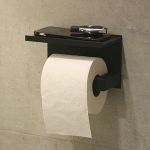 Toilettenpapierhalter OHNE bohren, Klopapierhalter mit Ablage, Selbstklebend