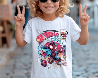 Spider-Cat Shirt,Spiderverse Men and Women Avengers T-Shirt, Youth Superhero Tees ,Disneyworld Custom Character Tee