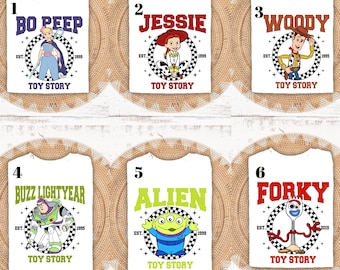 Toy Story All Characters Shirt, Toy Story Costum,Disney Pixar Shirt,Disney Woody Jessie Buzz Lightyear Aliens Tee,Disney Family Vacation Tee