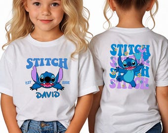 Custom Stitch Birthday Boy Shirt, Disney Stitch Birthday Shirts, Stitch Birthday Shirt, Personalized Birthday Shirt, Stitch Birthday T-Shirt