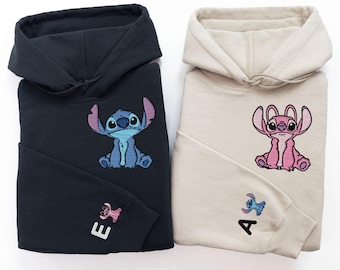 Custom Stitch And Angel Couple Shirts, Stitch and Angel Couple Shirts, Her Stitch His Angel Shirt, Gift For Her, Disney Lovers Shirt