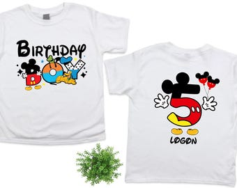 Disney Mickey 5th Birthday Boy Shirt, Birthday Boy Shirts, Disney Birthday Kids Party Shirt, Disney Mickey Mouse Tee,Disney Birthday Boy Tee