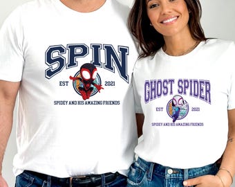 Spidey And His Amazing Friends Shirts, Custom Avengers Superhero Shirt, Ghost Spider Shirt, Avengers Family Matching Shirts, Spiderman Shirt