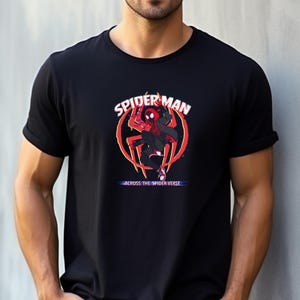 Spiderman Across The Spider Verse Shirt, Across The Spider-Verse Shirt, Spiderman Comics Tee, Black Spider-Man Across Tee, Miles Morales Tee
