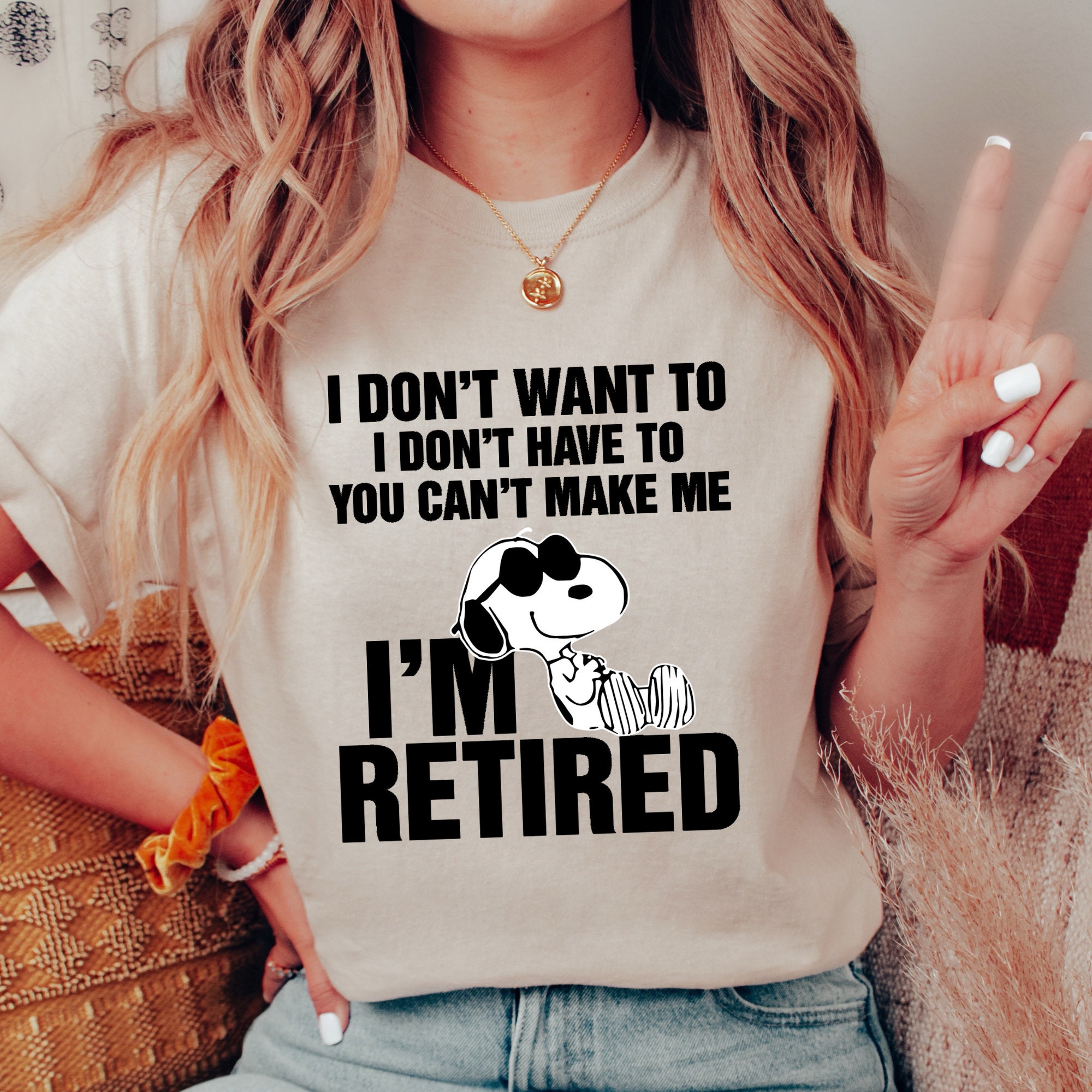 snoopy retired t shirt
