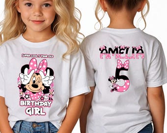 Disney Minnie Birthday Shirt,Birthday Girl Shirts,Disney Birthday Family Party Shirt,Disney Minnie Mouse Tee,Disney Birthday Girl Group Tees