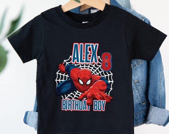 Spiderman Birthday Boy Shirt, Avengers Family Matching Tee