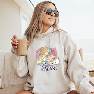 Beauty and the Beast Sweatshirt, Retro Beauty And The Beast Sweatshirt, Disney Beauty And  The Beast, Disney Princess Belle Sweatshirt