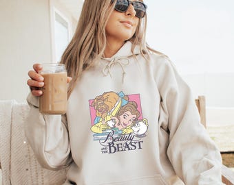 Beauty and the Beast Sweatshirt, Retro Beauty And The Beast Sweatshirt, Disney Beauty And  The Beast, Disney Princess Belle Sweatshirt