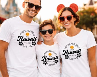 Hawaii 2026 Shirt, Family Vacation Trip Tee, Hawaii Sunset T-shirt, Vintage Hawaii Beach T-Shirt,  Tropical Gameday